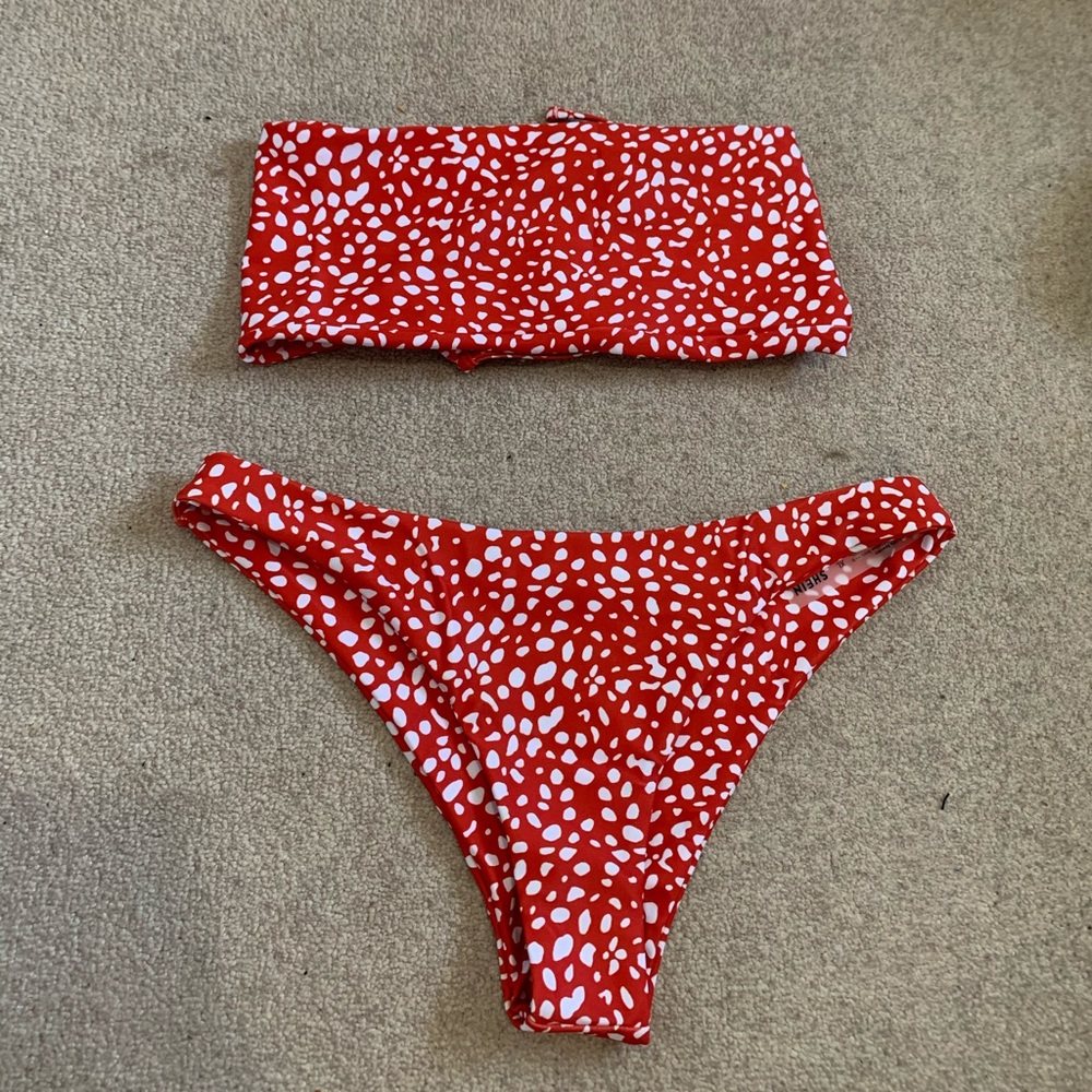 SHEIN XL spotted bikini NWT